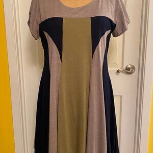 Color Block Dress, 2X